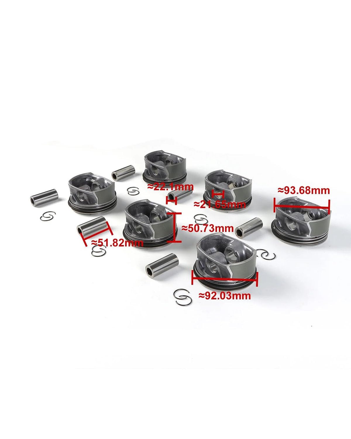 Kit de pistón de motor Para Benz Para CLK350 Para C350 Para E350 Para GLK350 M272 3.5L 2720302217 2720308917 6 Piezas 2720304317 2720309717 Juego De Anillos De Pistón 92,9 Mm Pistón de motor de automó