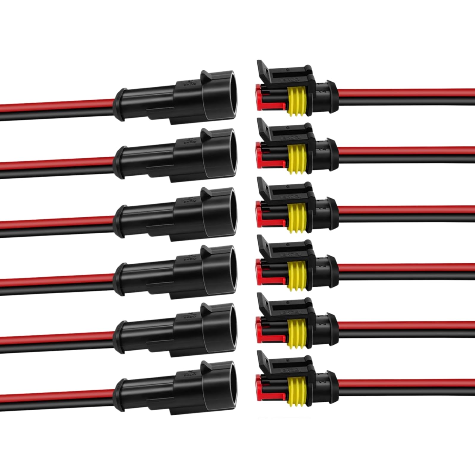 Xfopz Car Waterproof Electrical Connector, 2 Pin Connector, 16 AWG 2 Wire Waterproof Connector, Car Electrical Connectors for Automobiles, Trucks, Boats, Motorcycles and Other Electrical Connections | Boats & Motorcycles, Truck Compatible, 2-Wire Design, Automobile Use, Secure Locking Fit-image-14