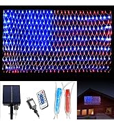 Solar-Lichter Mit US-Flagge | 420 LEDs & 8 Modi | Für Garten & Party | Mit Fernbedienung
