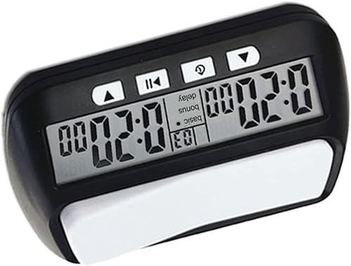 Miniatura 8 de Temporizador digital de ajedrez con función de alarma audible, temporizador de juego multifunción portátil