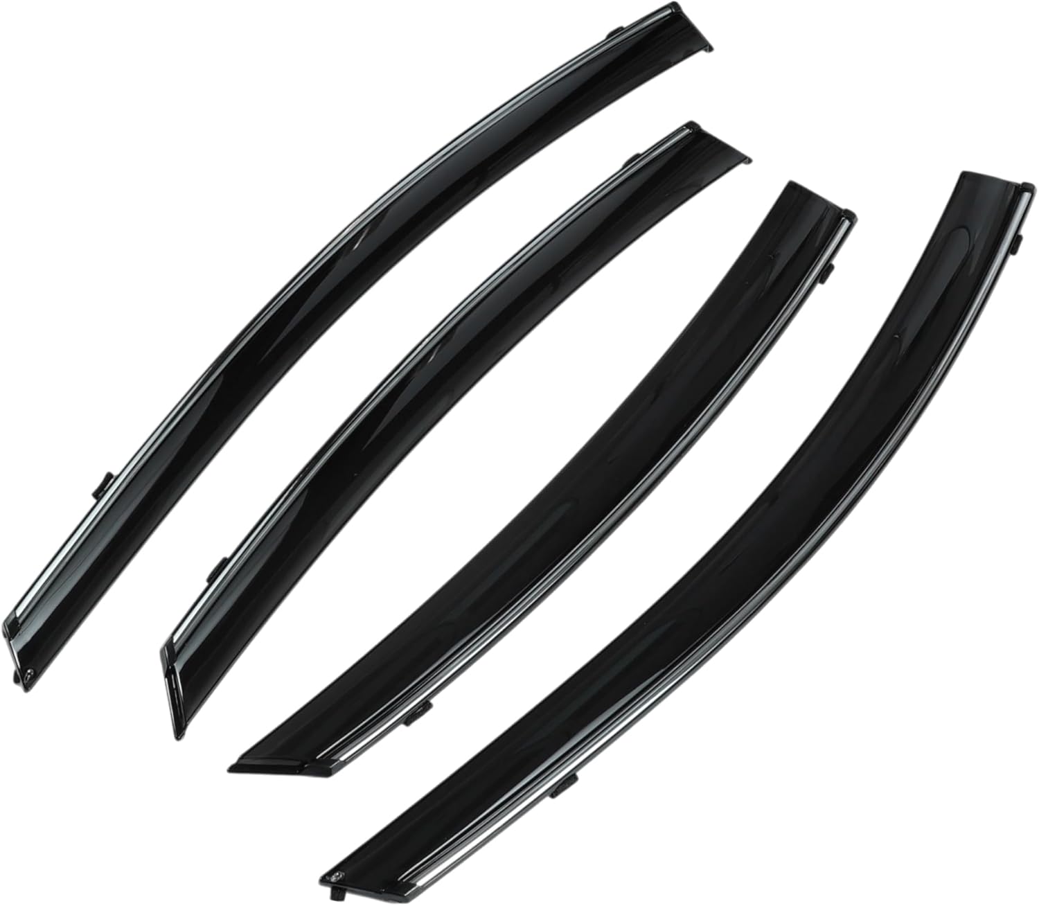 Window Deflectors for Hyundai Elantra Sedan 2011-2016 Side Window Vent Visors Black Reinforced Acrylic 4 Pcs