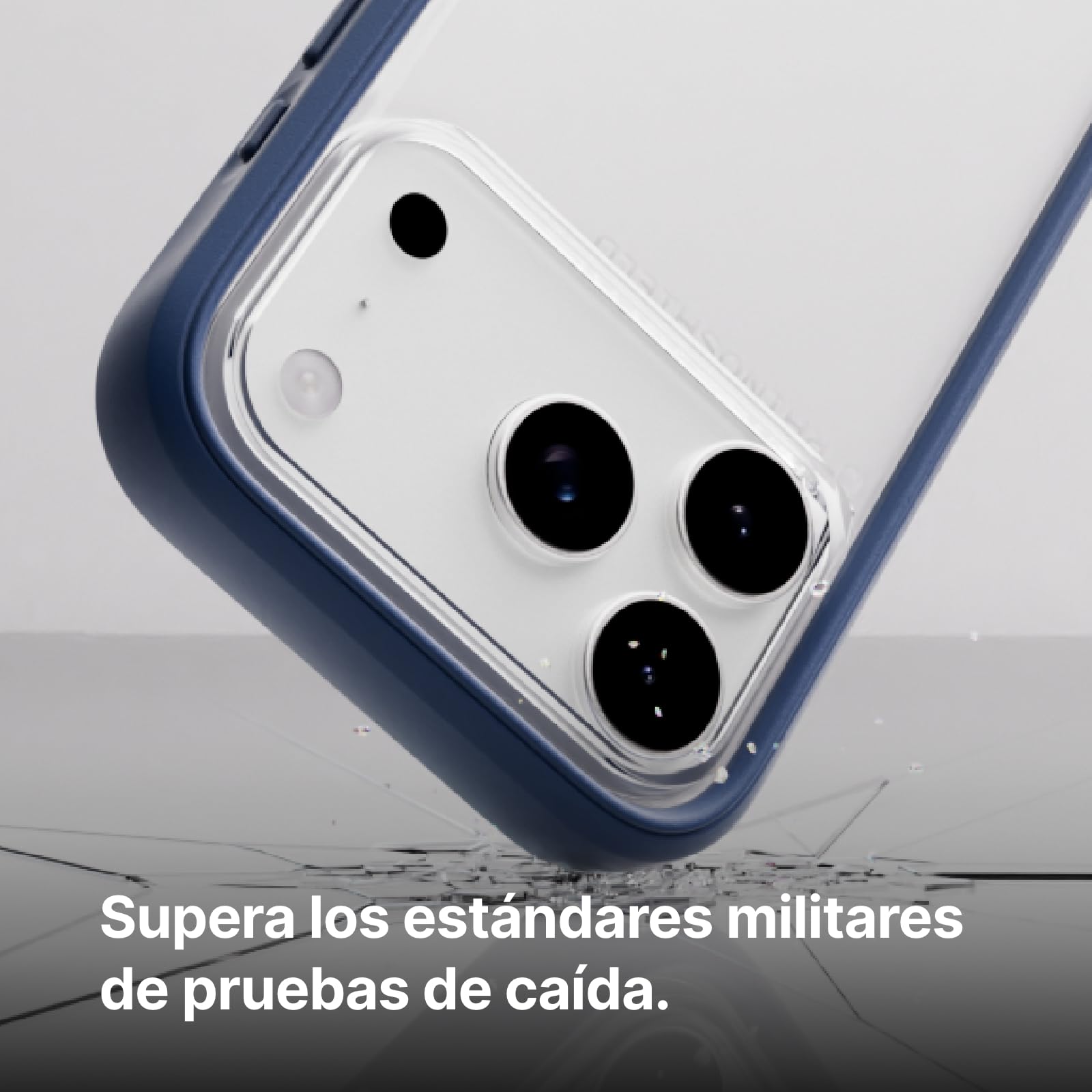 RhinoShield Funda Compatible con [iPhone 17 Pro]| Mod NX: Funda Protectora Modular sin Placa Trasera, diseño Delgado, a Prueba de Golpes con protección contra caídas de Grado Militar - Azul Marino