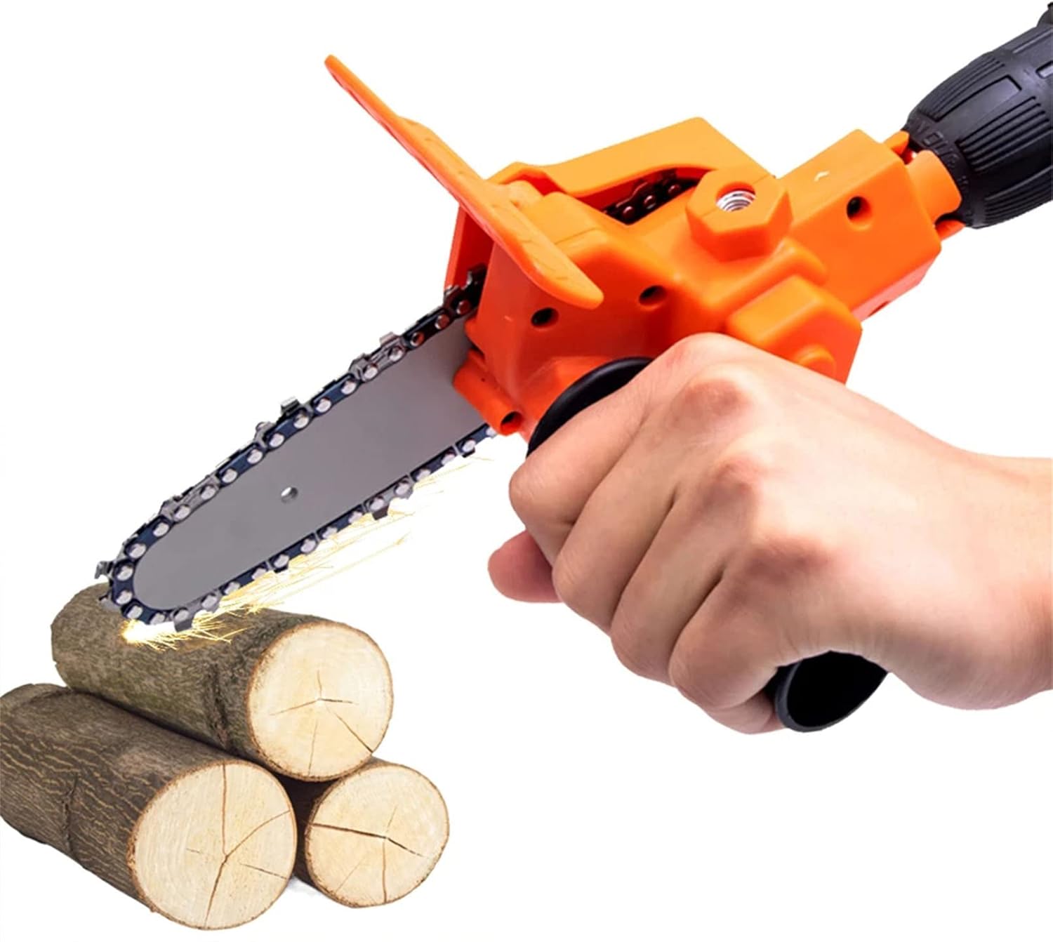 Mini Chainsaw, Electric Drill Modified to Electric Chainsaw
