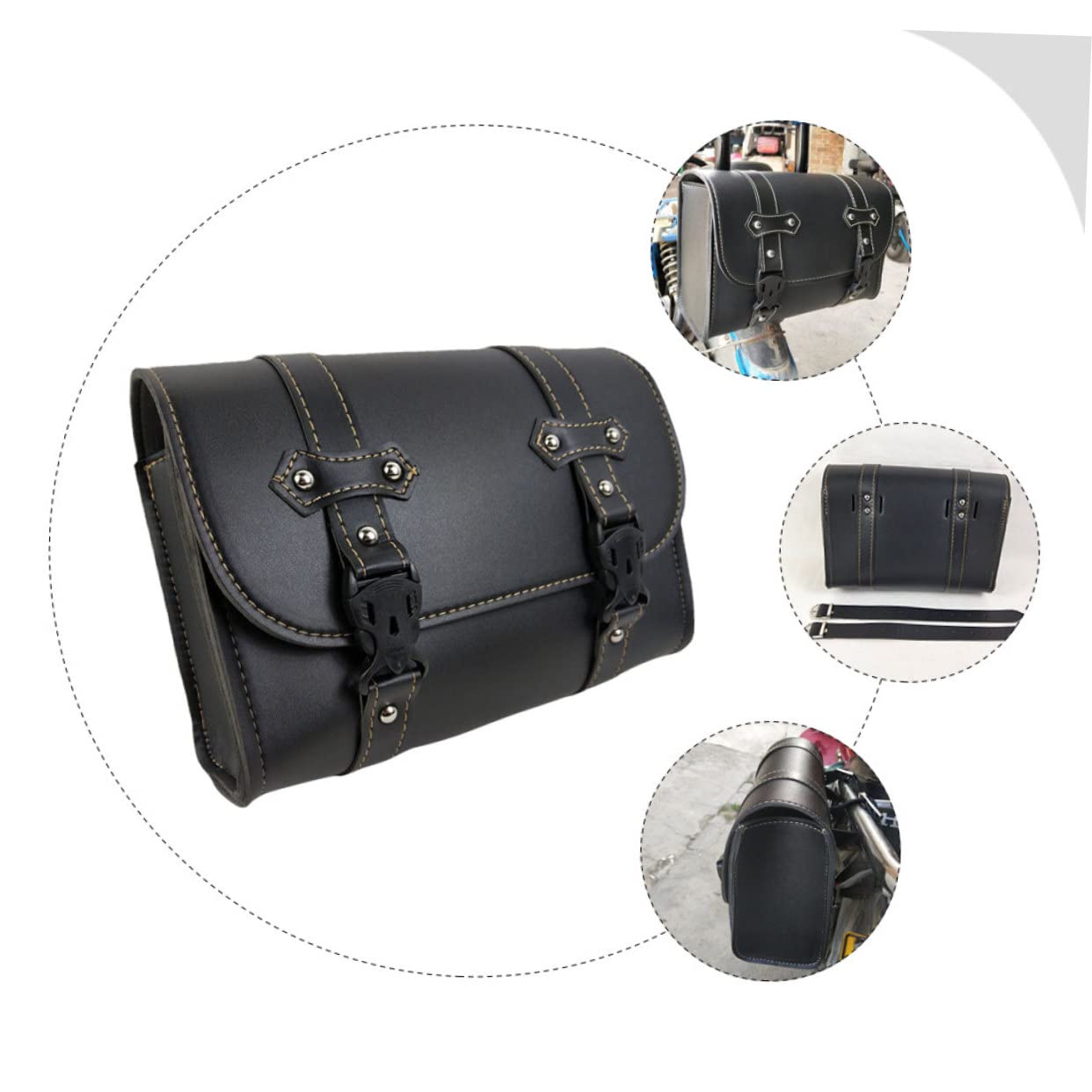 Anneome Borsa Laterale per Resistente con Capacità Facile da Installare Accessorio per Manubrio e Coda Adatta e Ciclistico