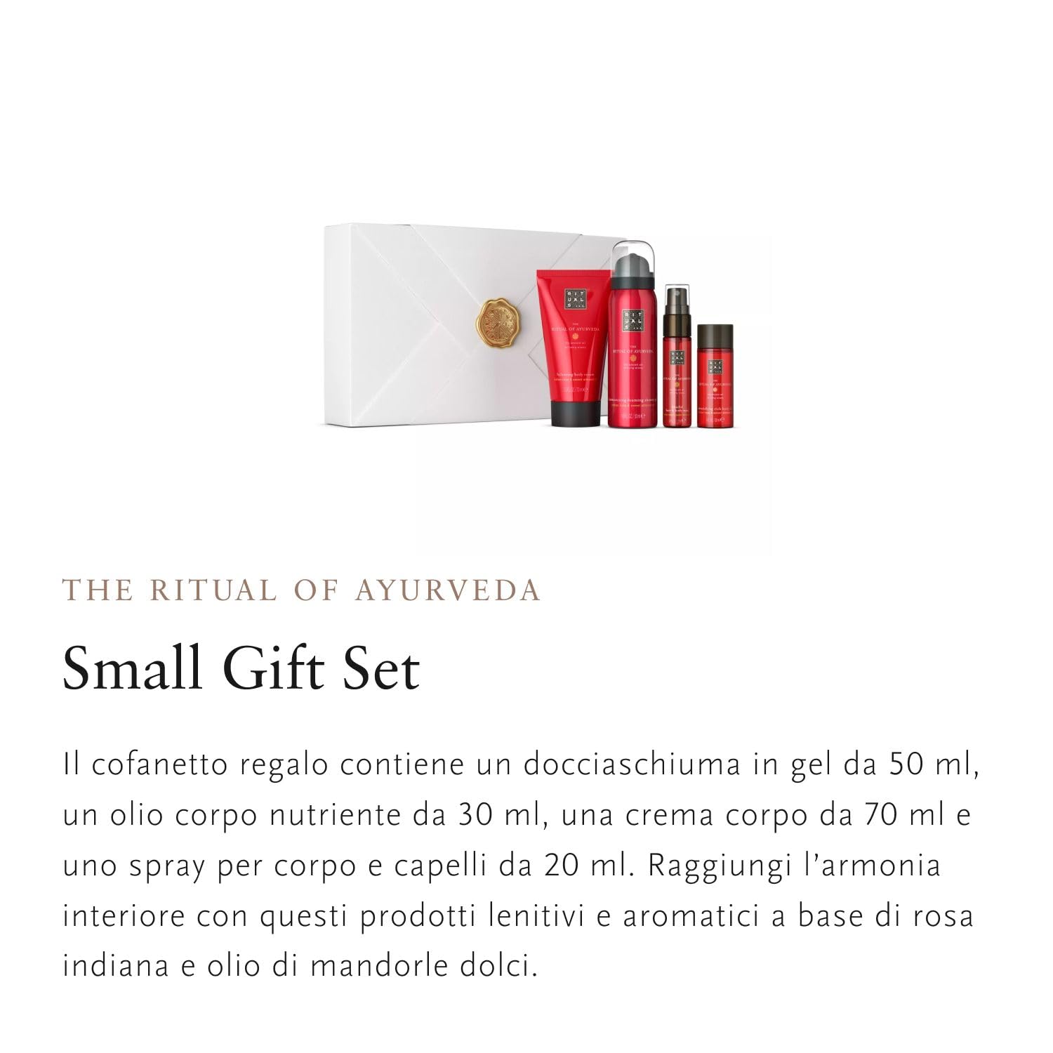 RITUALS The Ritual of Ayurveda - Mała skrzynia prezentowa dla kobiet z indyjską różą i olejem ze słodkich migdałów - właściwości kojące i odżywcze