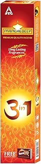 Mangaldeep 3in1 Agarbatti | Premium, Charcoal Free Incense Sticks (114 gm) | Traditional, Perfume, Fusion Fragrances