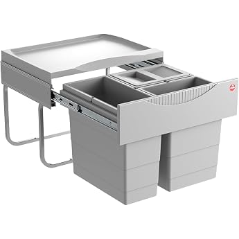 Hailo TR Swing Rubbish Bin Space-saving Tandem Swing 50.3/29 For Cabinets from 500 mm Door Panel