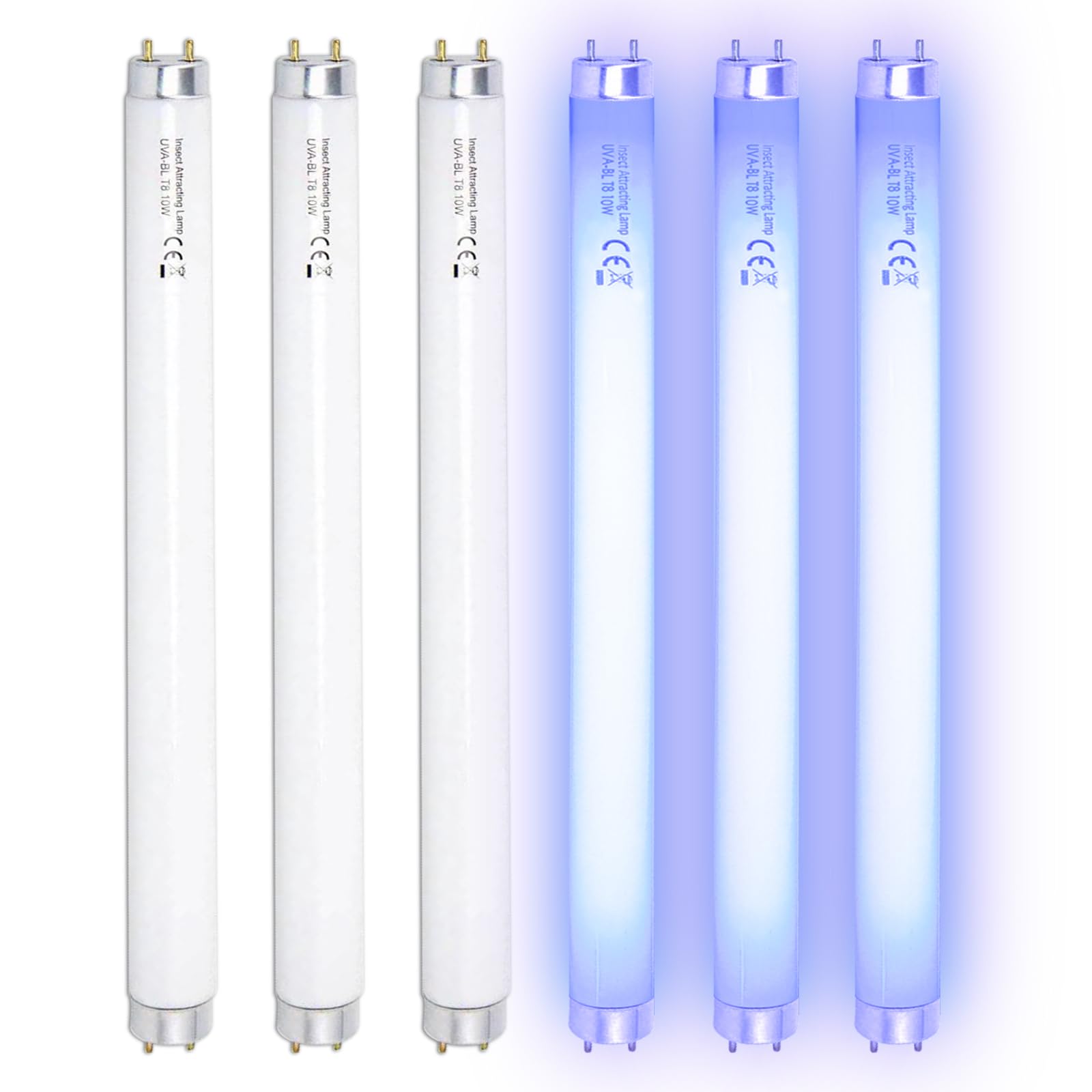 BAIMNOCM F10T8/BL 10W UV Bug Zapper Replacement Bulbs, 365nm Black Light Tubes for Aspectek, LiBa, Micnaron, 20W Insect Killer, FSL BL T8 F10W 13.8 Inch, G13 Base, 6 Pack