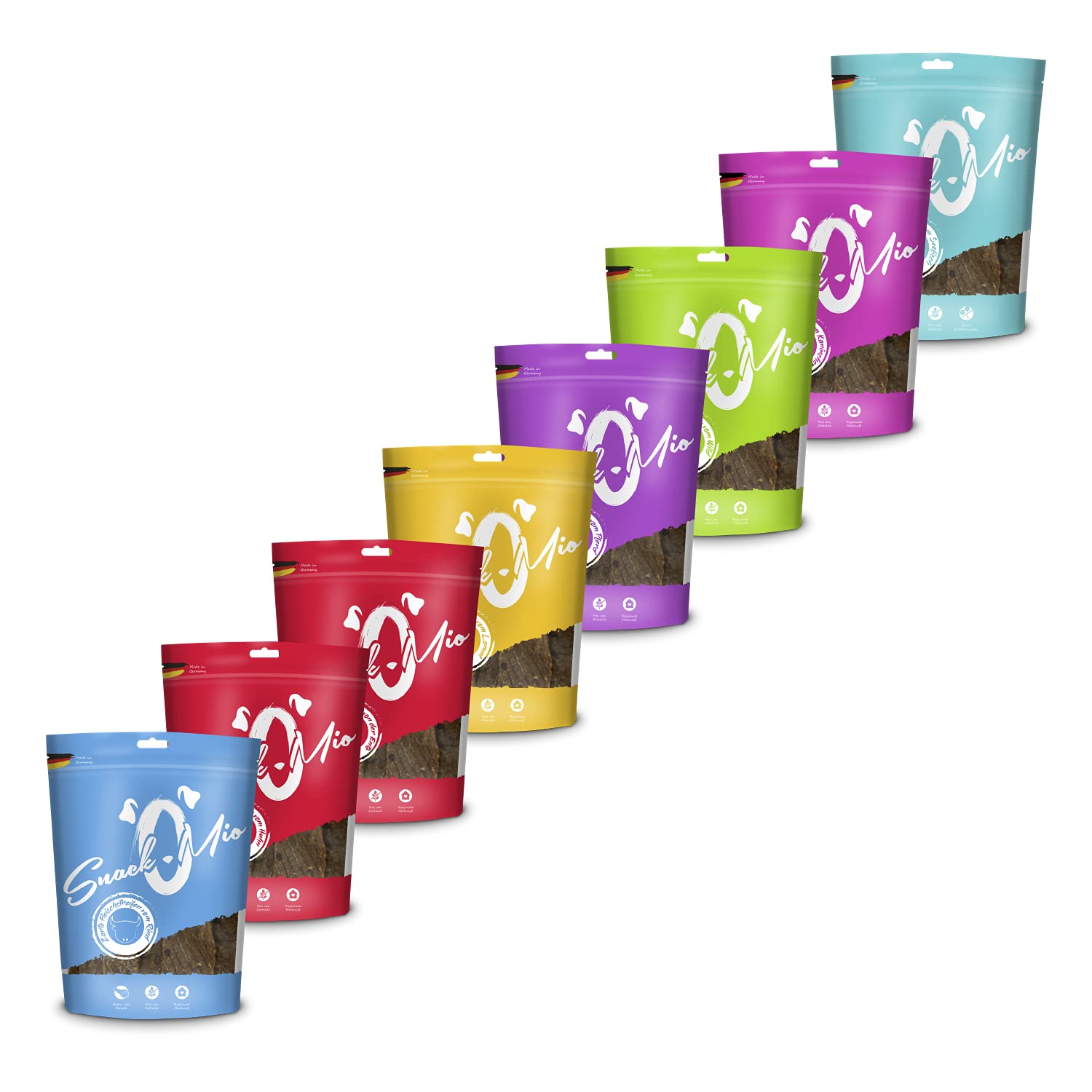 SnackOmio Mezcla de bocadillos 2 – Masticables Premium para tu Perro 8 x Deliciosos