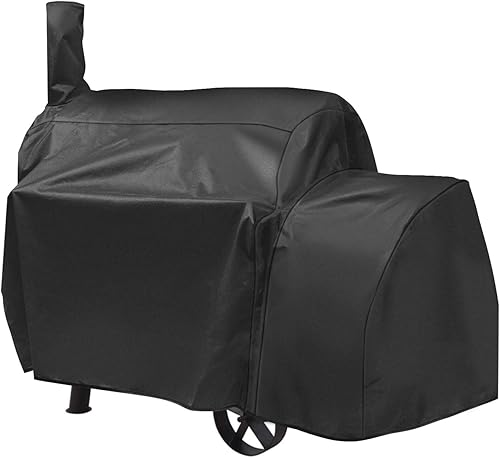 SunPatio Funda para ahumador offset, resistente al agua, compatible con ahumadores CharBroil Oklahma Joe's Highland y Horizon, cubierta para