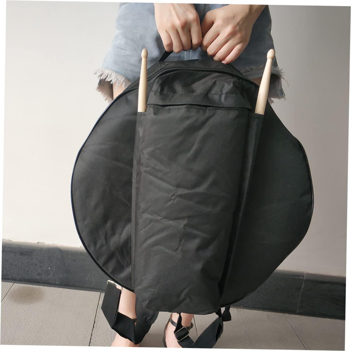 Toddmomy Portable Drum Backpack Drum Storage Bag for Easy Carrying Travel Friendly for Snare and Tambourine Instruments