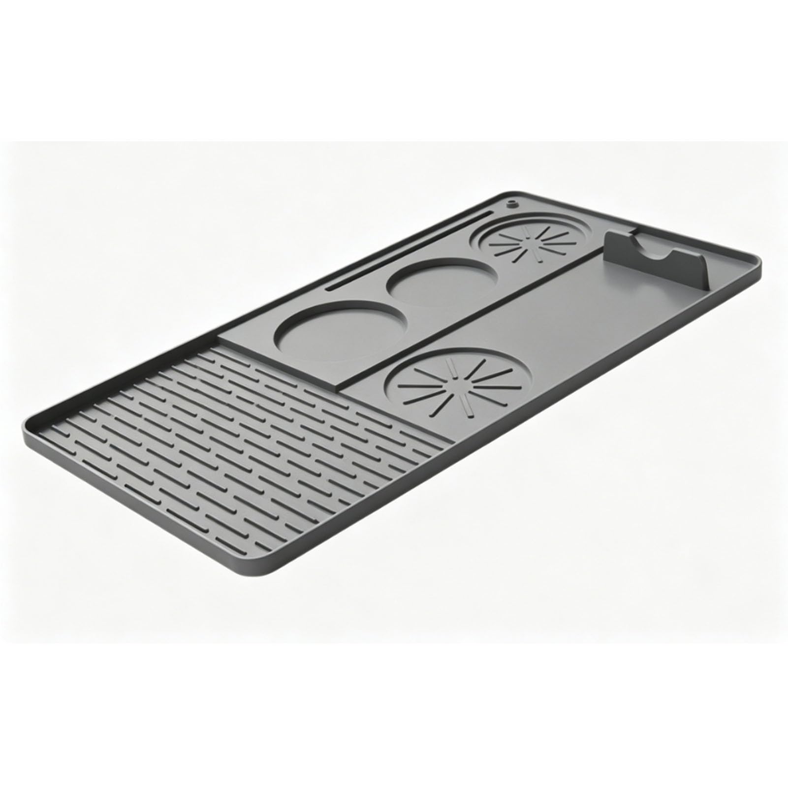 Ejoyous Set Tappetini da caffè in Silicone 2 in 1, Tappetino da Bar Grande con Tappetino Staccabile 22,83 X 15,35 Pollici, Protezione per Bancone Antiscivolo e Resistente Al Calore per Baristi