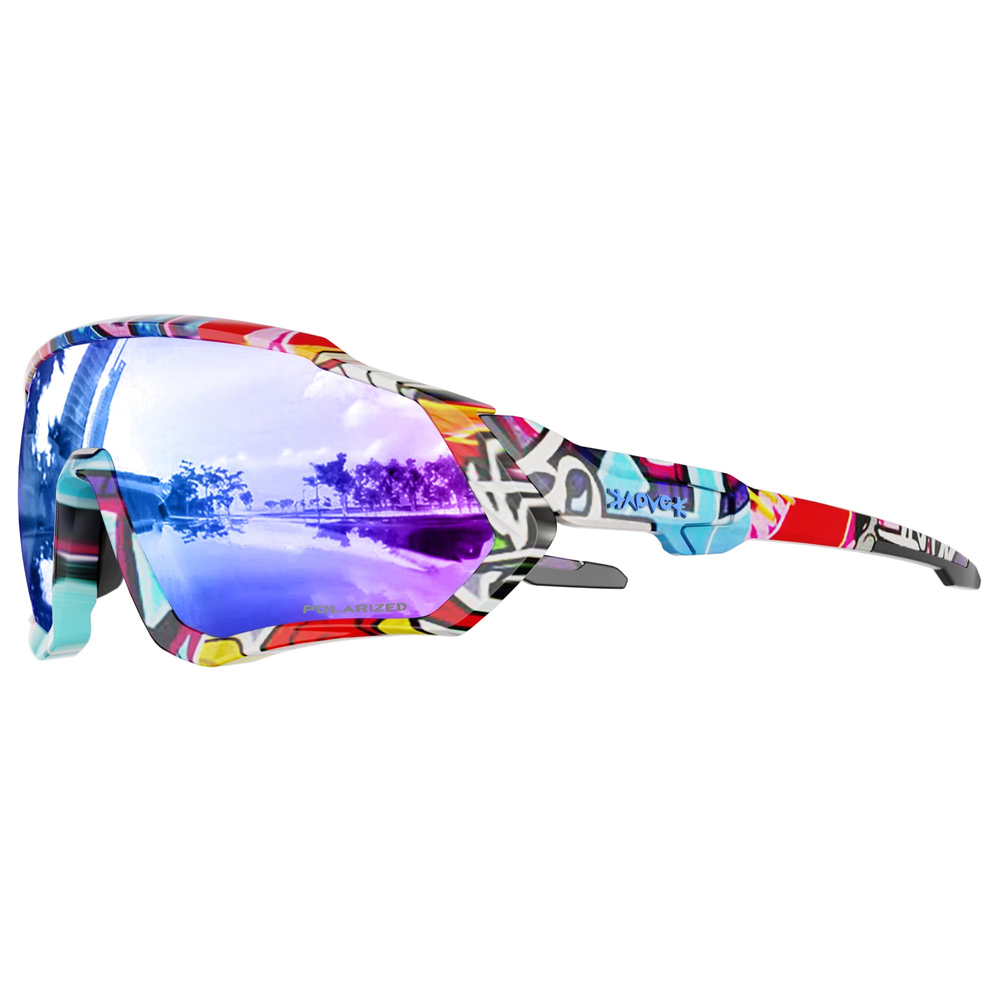 KAPVOE Cycling Glasses Men Women Polarized Sports Sunglasses With 1 Lens Or 5 Lenses MTB Mountain Bike Eyewear - K9408