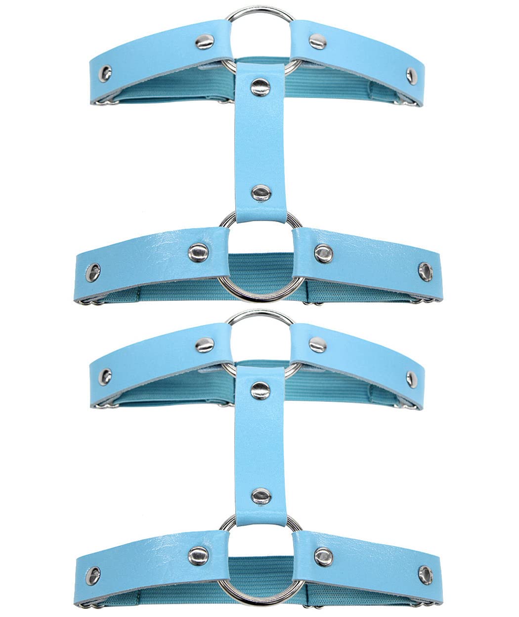 Hxiu Garter Thigh Harness Leg Garter Leg Harness Thigh Garter Harness Thigh Garter Belt for Girls，2 Packs (Blue)