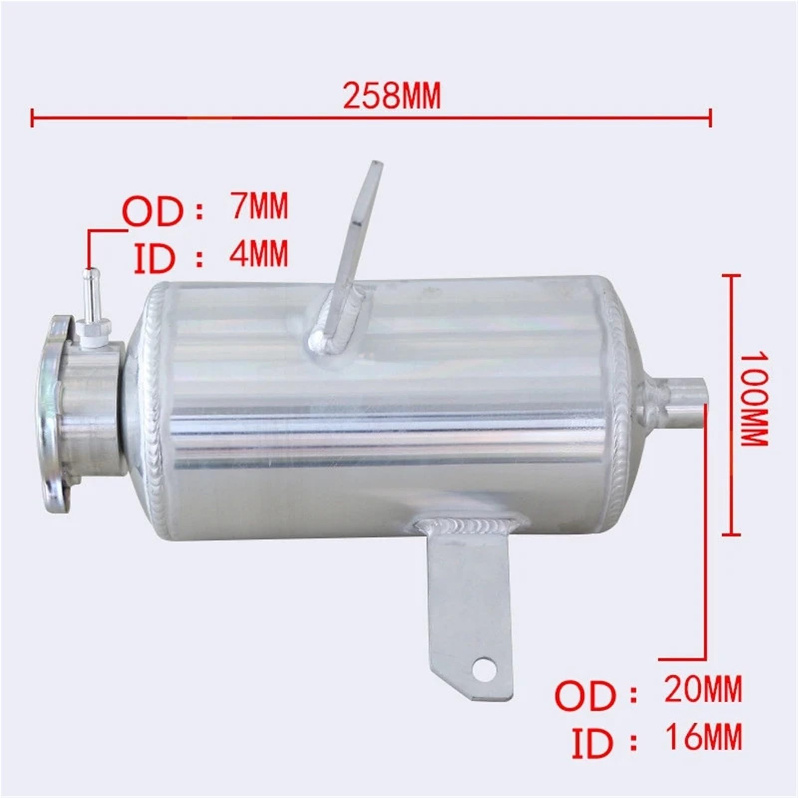 Radiatora Steam Deck 1,5 l uniwersalny aluminiowy zbiornik wyrównawczy płynu chłodzącego, srebrny Radiator przewodzącym