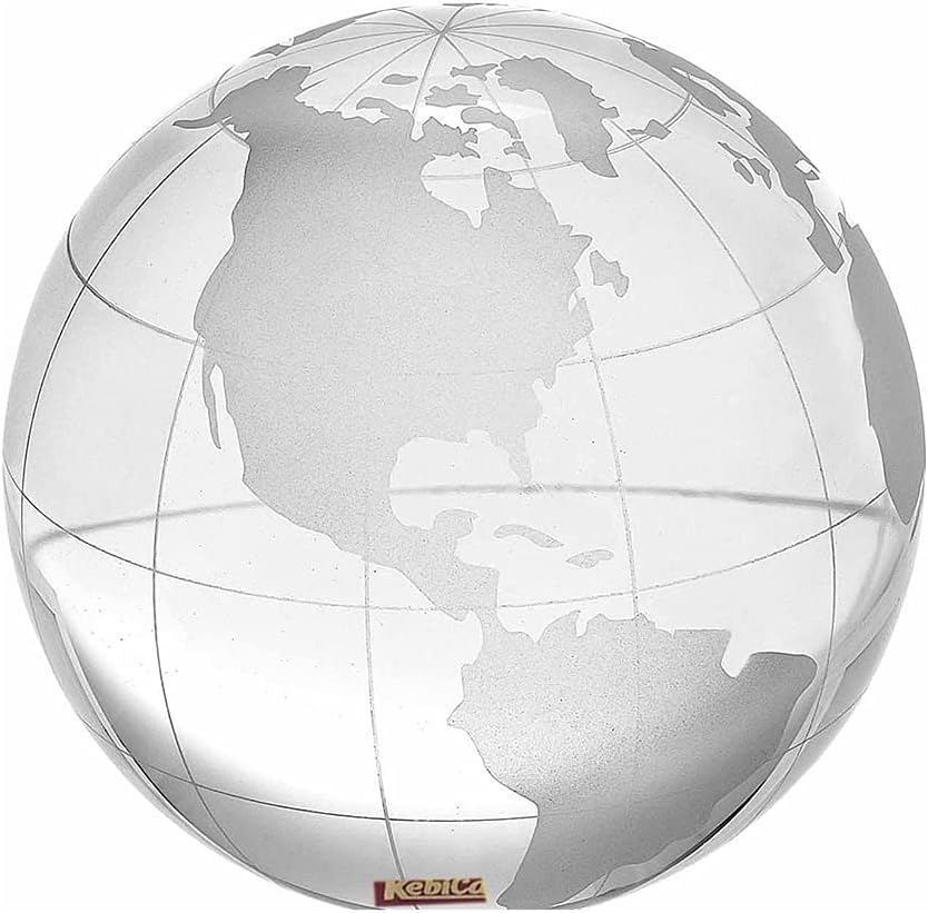 Kebica Globe Shaped Crystal Glass Paper Weight (2 Inch)