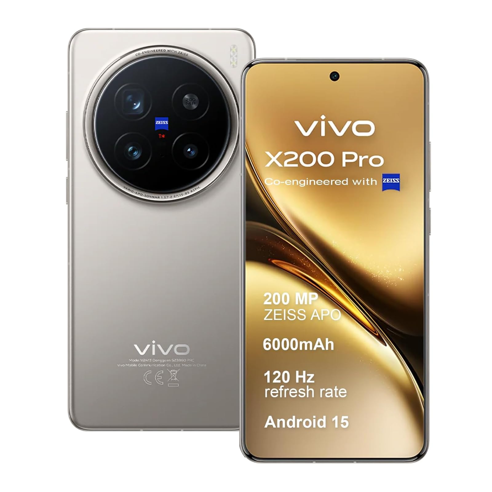 vivo X200 Pro Smartphone 5G Professional Camera ZEISS 200MP, 120Hz