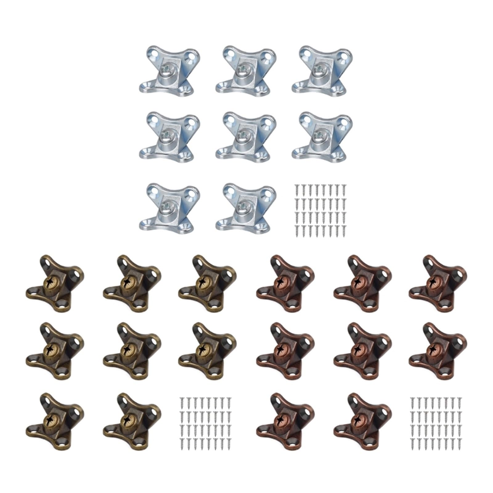 Renfort d'angle Amovible Lot de 20 supports d'angle amovibles en alliage de zinc for papillon(Bronze)