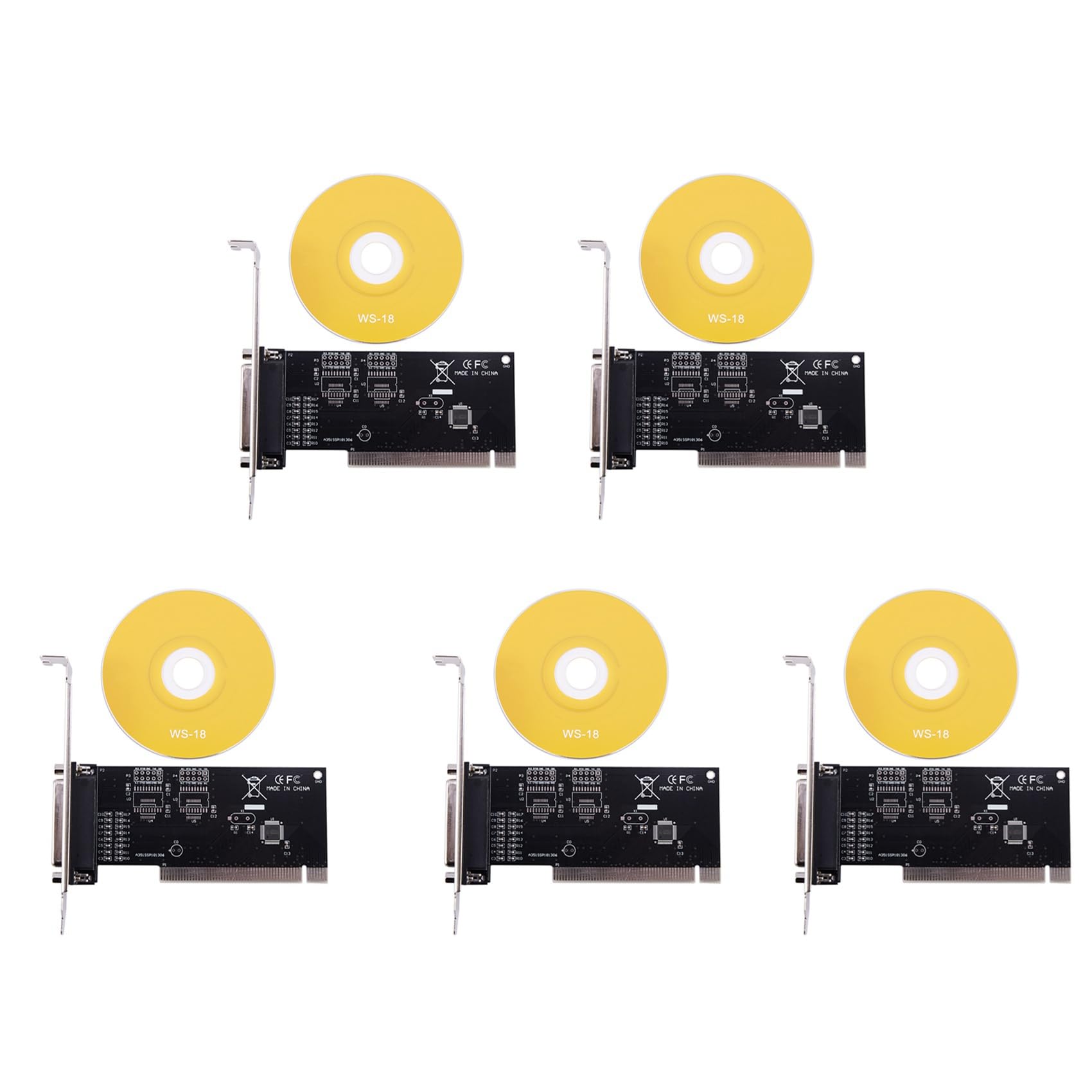 5X Adaptateur de Carte D'Extension Pci 25 Broches Parallèle Pci vers Parallèle Carte Contrôleur Contrôleur Port Db25
