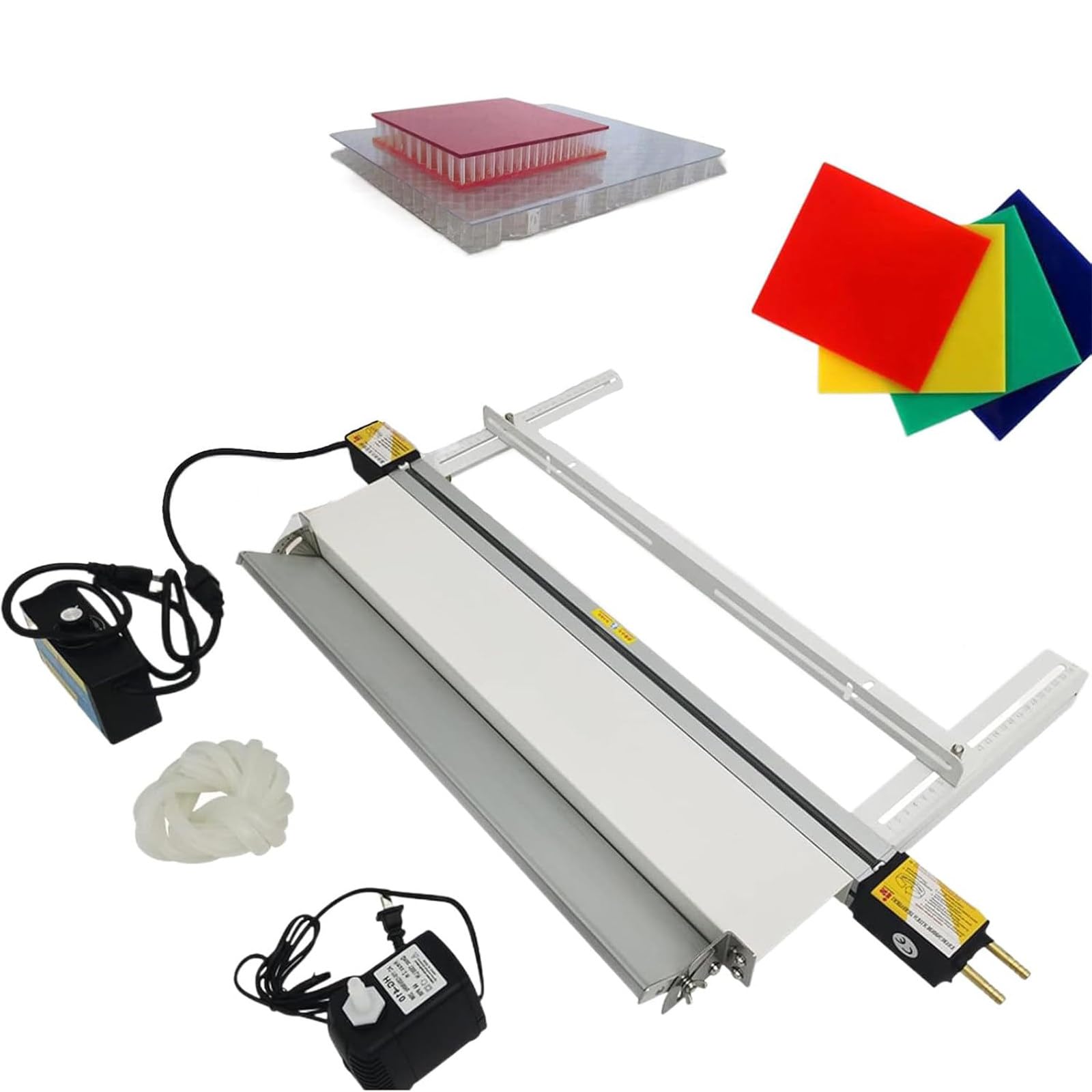 Doblador plástico del PVC de acrílico, Máquina Dobladora De Acrílico con Calefacción, con Marco De Metal Y De Posicionamiento En Ángulo para Hacer Carteles, Placas emisoras,600mm