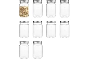 16 Ounce Clear Screw Container Plastic Mason Jars