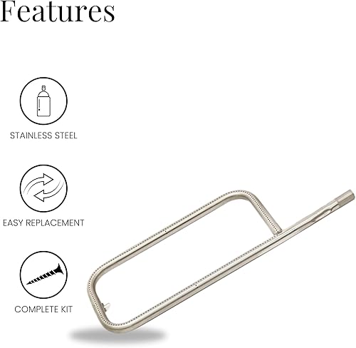 Miniatura 8 de CAMPAQUIP Reemplazo de quemador de tubo de acero inoxidable para Weber  Q2200  Q2100  Q2000  Q220  Q200  Piezas de alto rendimiento para parrilla