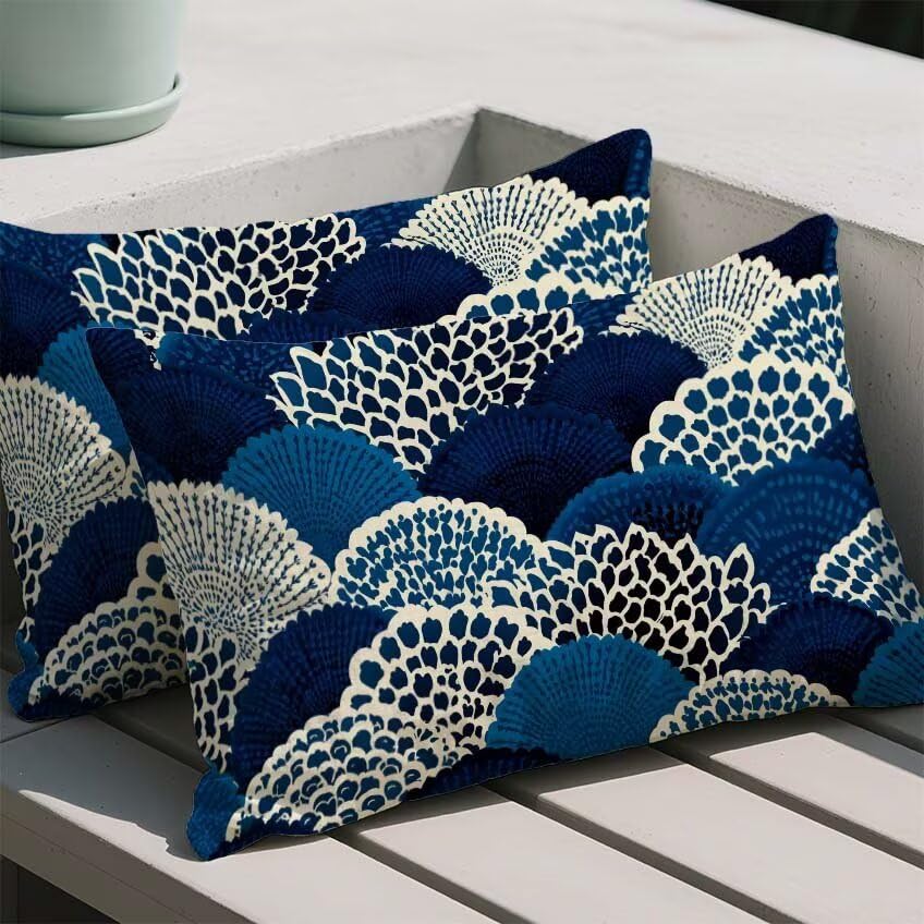 Housse de coussin 80x100cm imperméable violette lot de 2 M-769 - 2