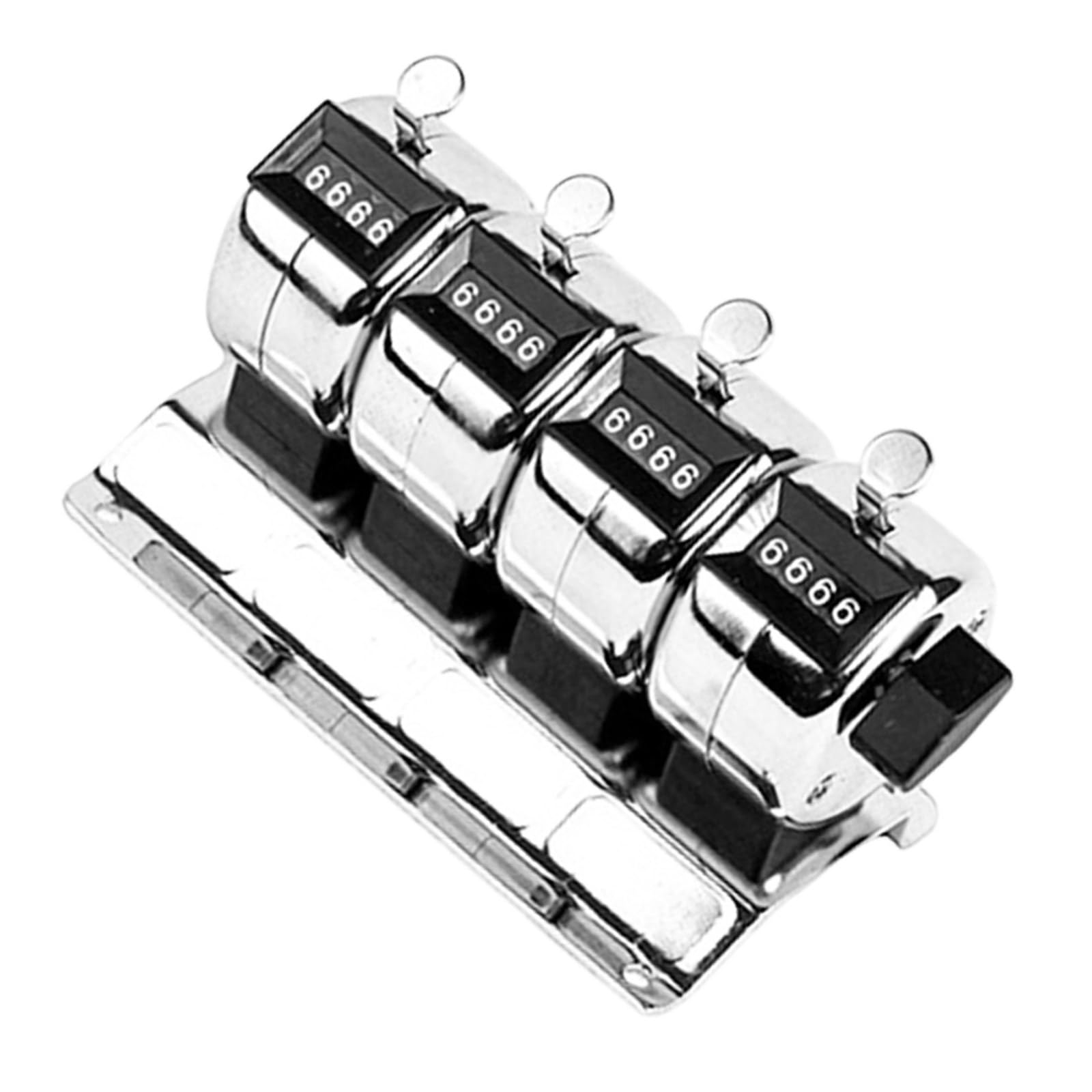 Industrial Manual Metal Counter Tool Accumulative Count Rotating Zeroing Resets Knob Construction for Lab Workshops Mechanical Counting Device