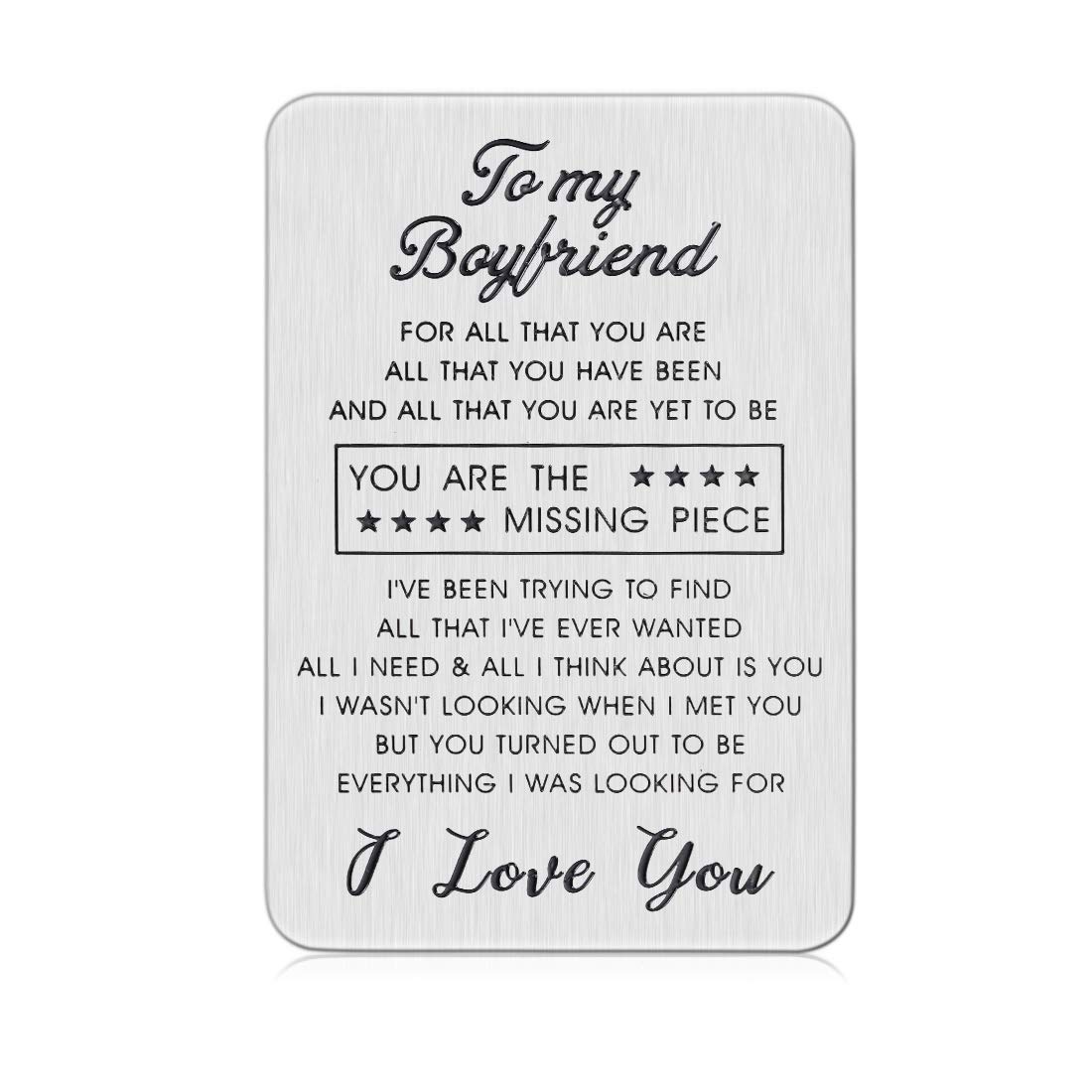 Wallet Insert Card for Boyfriend Valentine Gifts for My Man Him Husband to Be Birthday from Girlfriend Wife Wedding Anniversary Mini Love Note Future Hubby Groom Fiance Couple Engagement Present