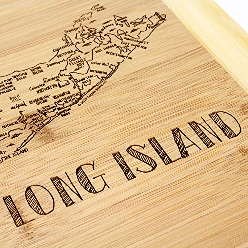 Image of Totally Bamboo A Slice of Life Long Island Engraved Map Cutting Board