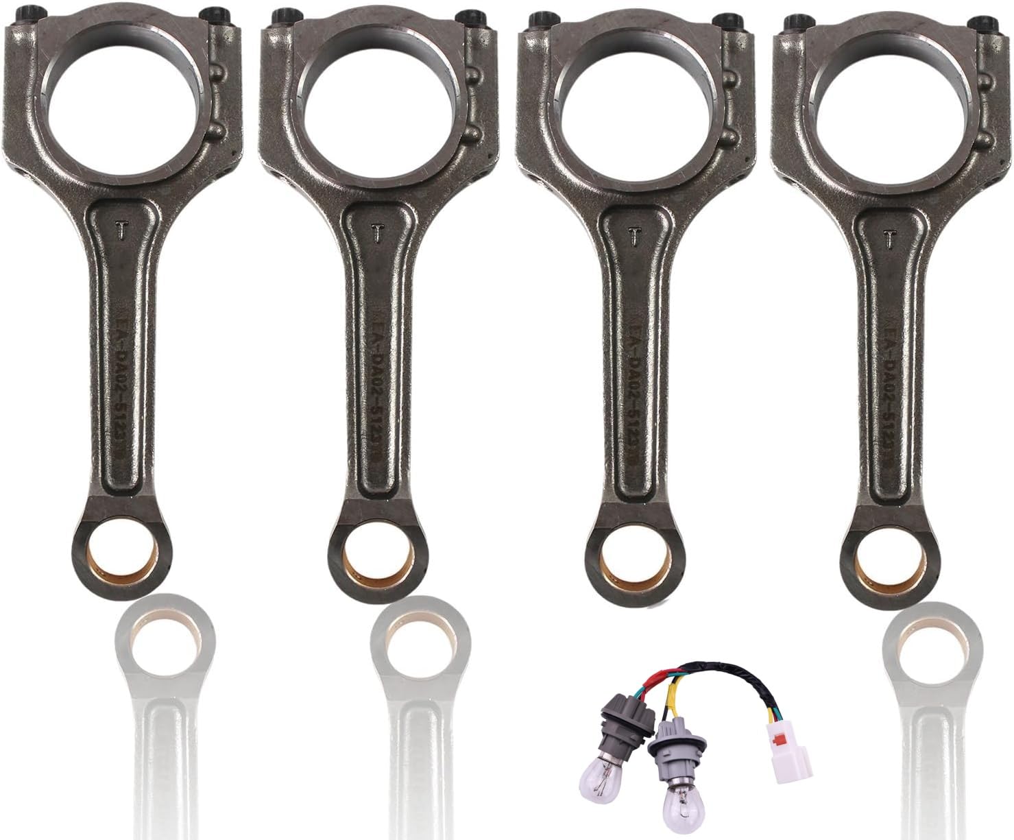4pcs Connecting Rods 23510-2G440 23510-2G430 Fits for Kia Sorento Optima Sportage Genesis 924514C500 92451-4C500 Rear Tail Light Bulb Socket and Wire Harness