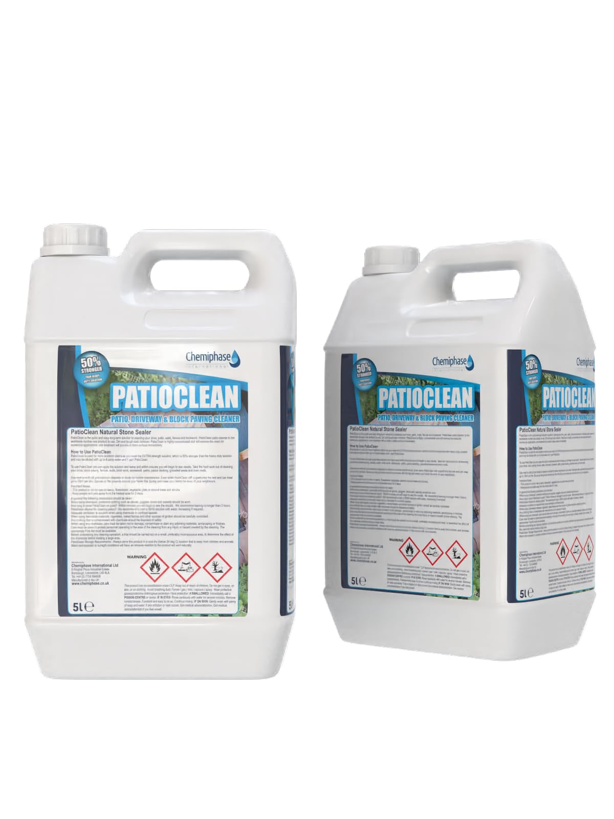 PatioClean Patio Cleaner Driveway & Block Paving Cleaner 2 X 5 Litres (10L)