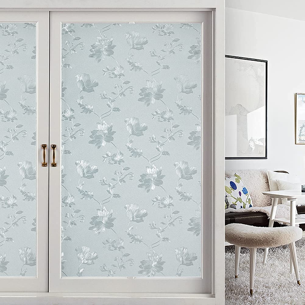GK Trading Starlite Enterprises 3D Printed Window Privacy Sticker Glass Self Adhesive Decorative for Bathroom/Door Window/Heat Control/Sidelight/Anti UV(White Rose) (2 x 6 Feet) (B09TP256JV) Amazon Price History, Amazon Price Tracker