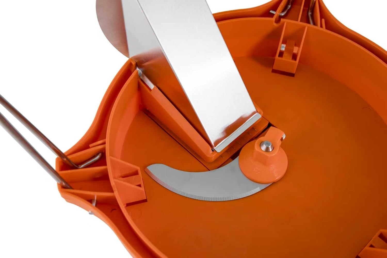 CLIVA Commercial Vegetable Dicer & Cuber Machine - Manual Tabletop Heavy Duty 1/4" Food Prep Cutter for Potatoes, Carrots, Onions - Ergonomic Orange Kitchen & Restaurant Cutting Tool