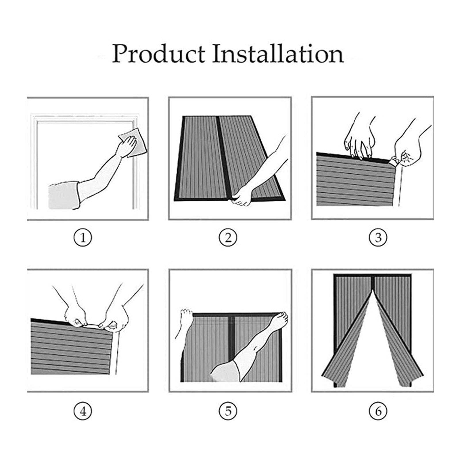 Mosquitera Magnética Para Puertas Cortina Para, Mosquitera Magnética Automático para Puertas Cortina de Sala de Estar la Puerta del Balcón Puerta Corredera Patio, Se puede instalar sin taladrar