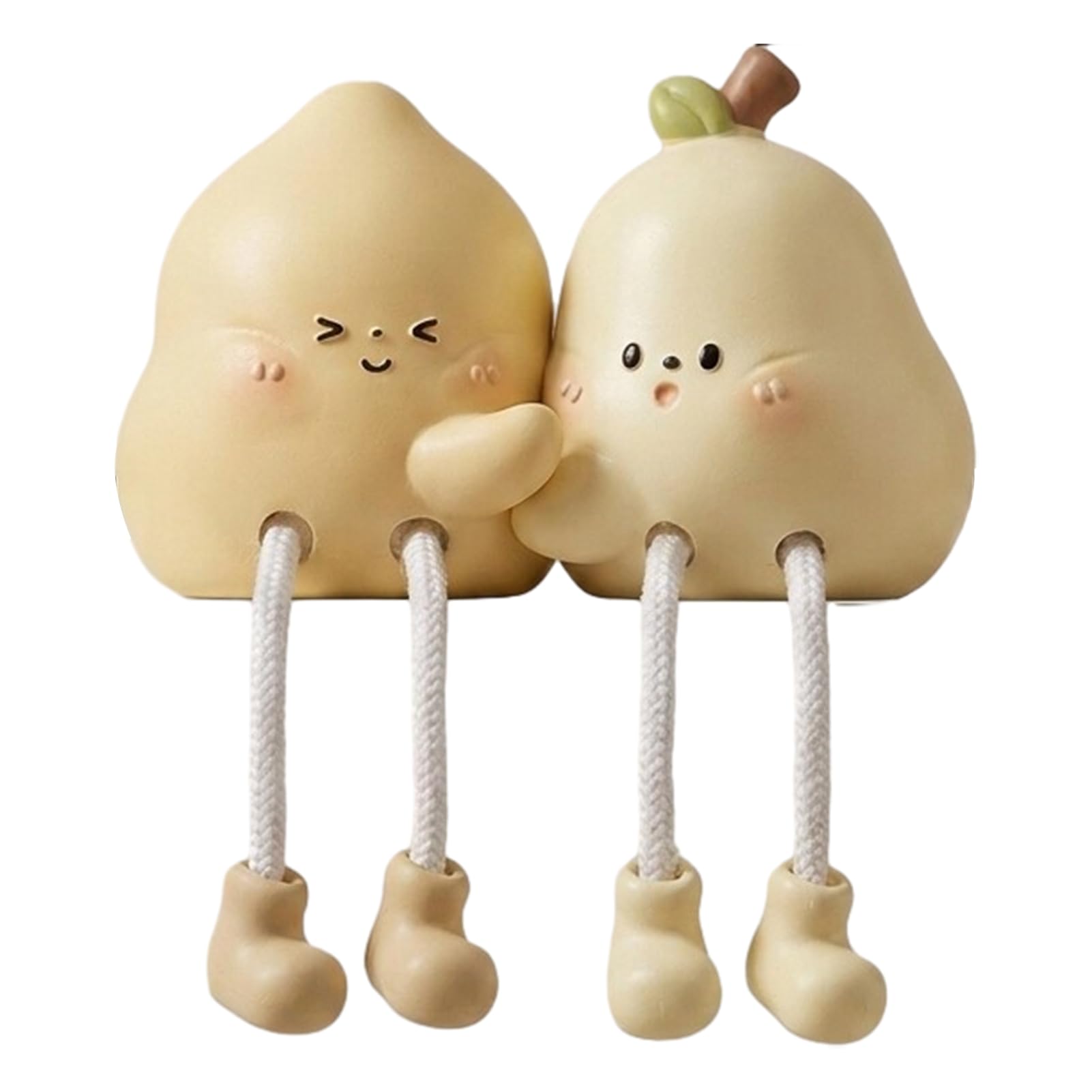 Glifora Pear Shape Ornament - Cute with Long-Leg Design Figurine, Resin Healing Table Decoration for Home, Bedroom and Entrance