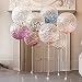 Golf 36" Confetti Balloons Jumbo Latex Balloon Paper Balloons Crepe Paper Filled with Multicolor Confetti for Wedding or Party Decorative (5 Pcs)