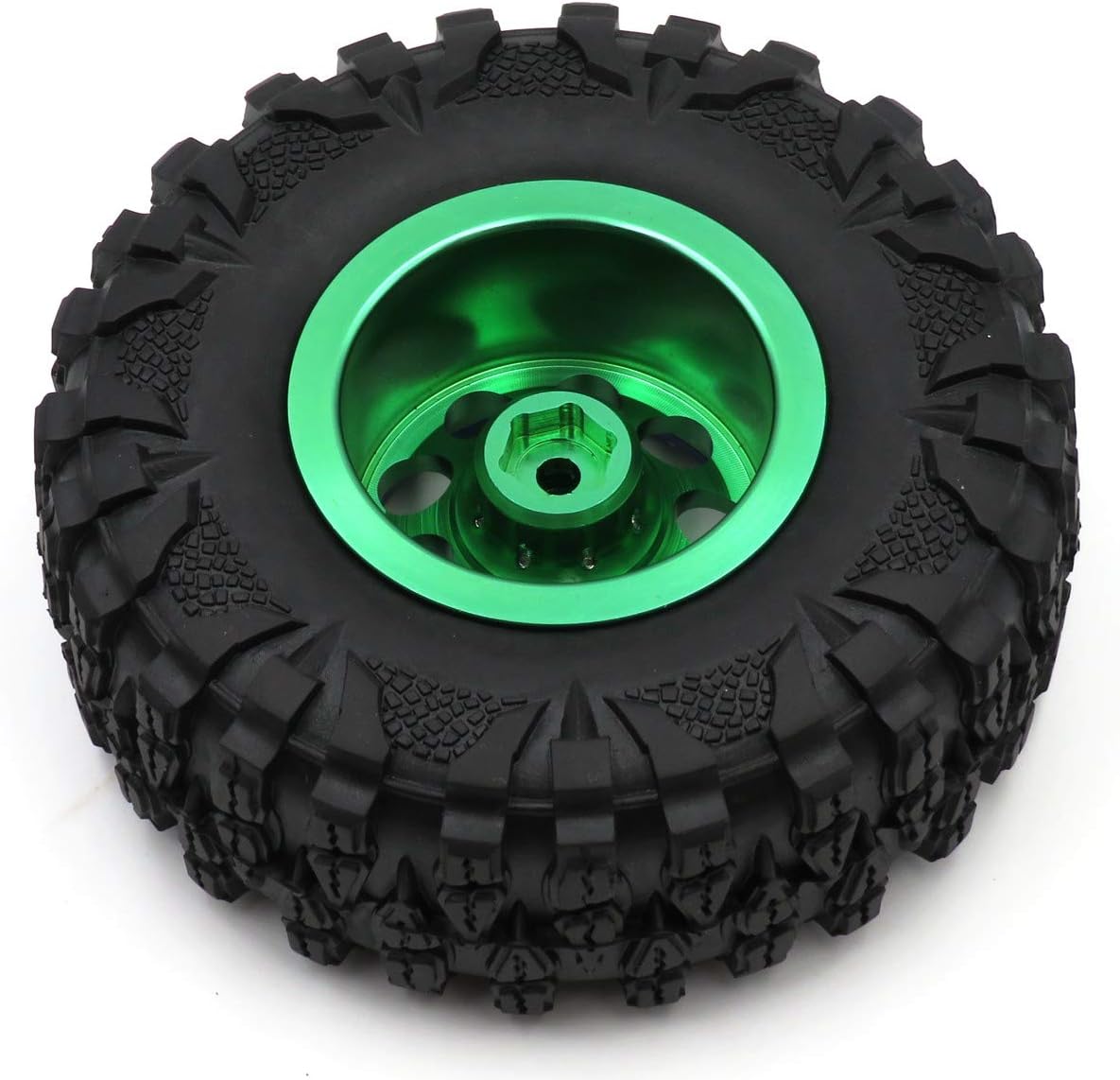 Frее Shірріng 🛒 4pcs RC Crawler 2.2 Mud Terrain Tires Tyres Height (OD):120mm & Aluminum 2.2 Beadlock Wheels Rims Hex 12mm