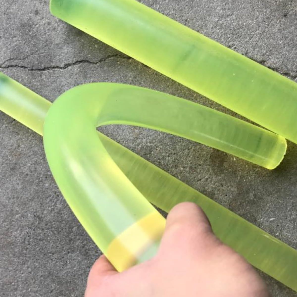 High Elasticity PU Polyurethane Hollow Rods 500mm Length Dia 16-100mm Aperture 6/8/10mm Urethane Tubes Translucent Rubber Bar Elastic Plastic Sticks for Shock Absorption(55 * 8 * 500mm)