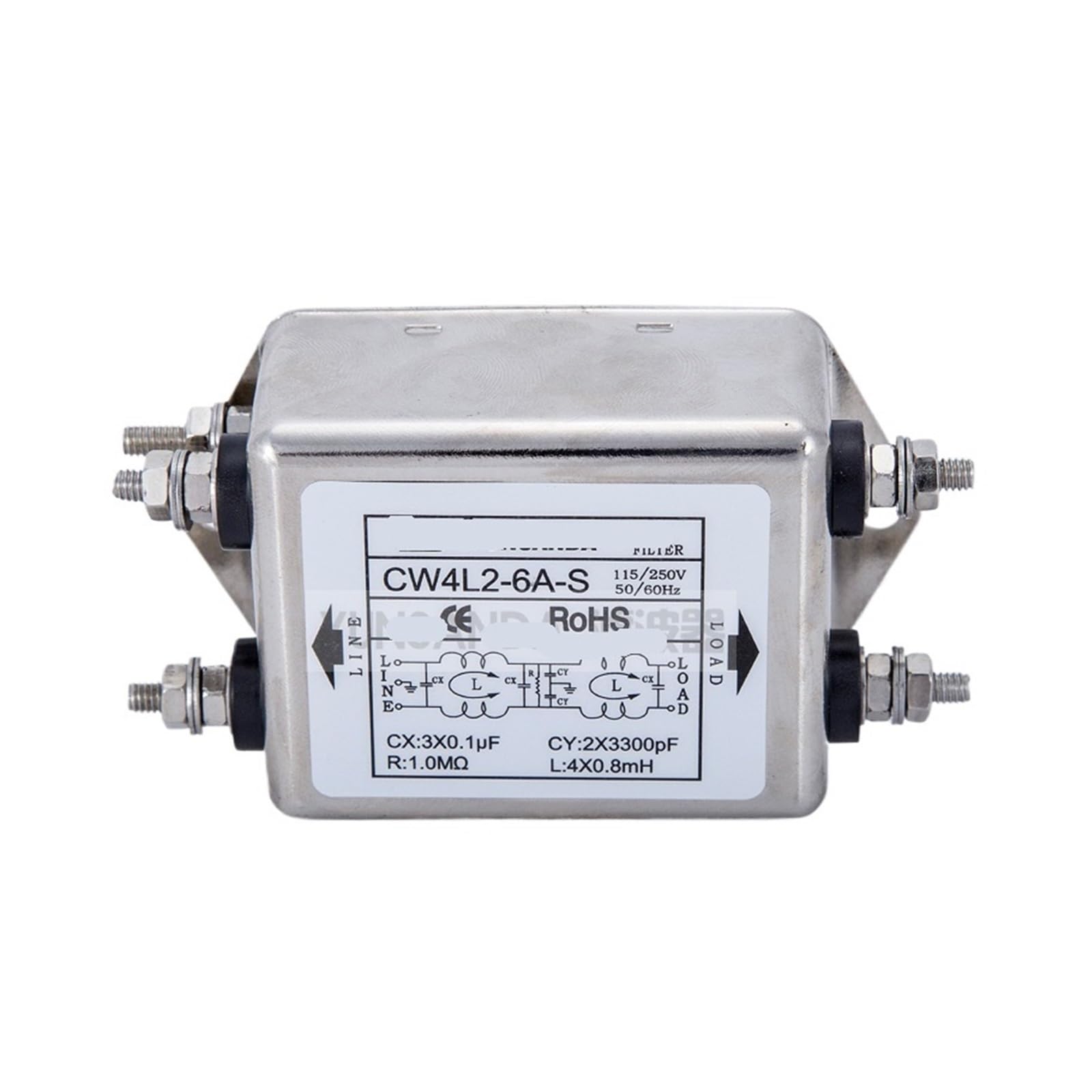 JJHQOKYNA Single-phase AC power filter 220v isolator bipolar anti-interference CW4L2-20A-S(CW4L2-6A-S)