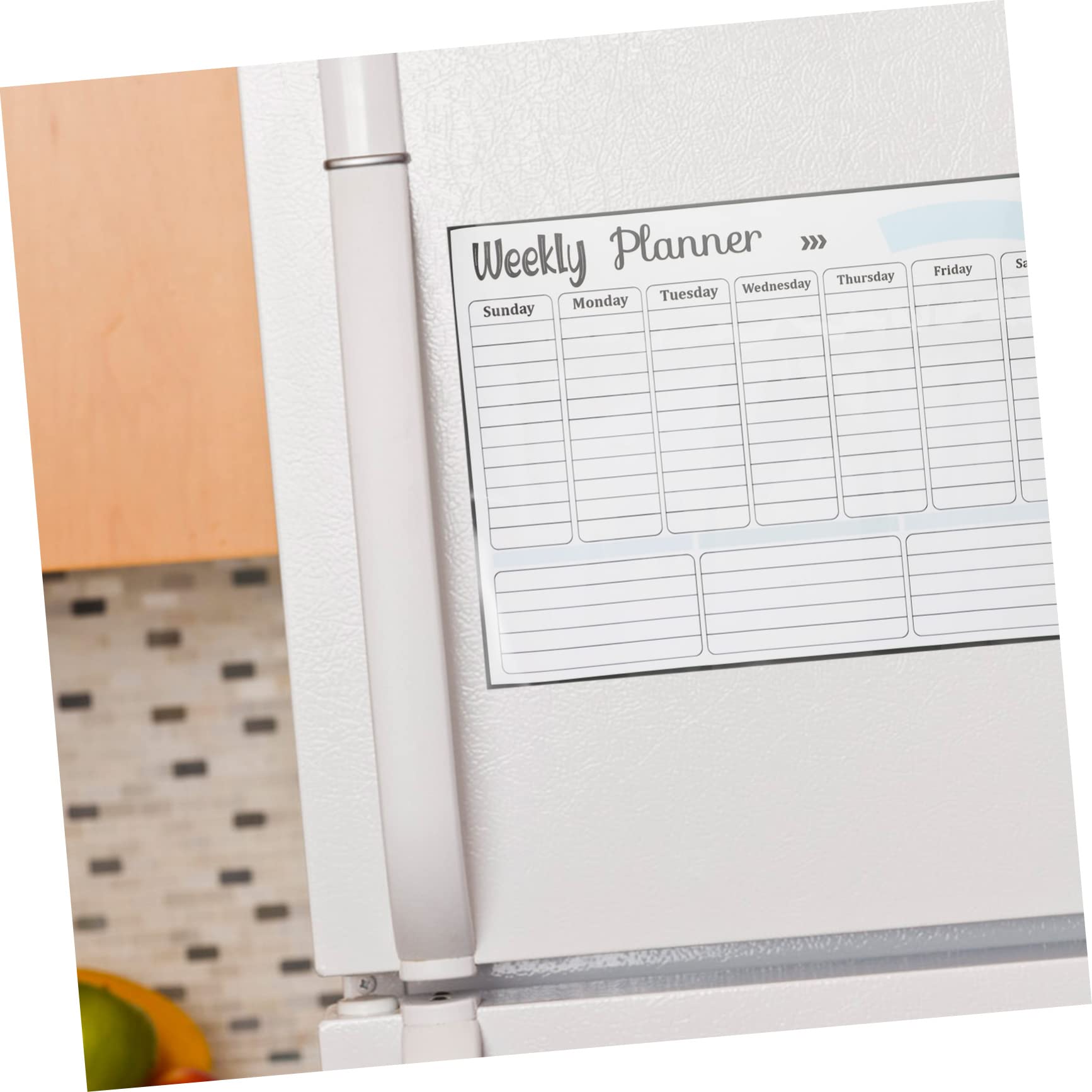 Tofficu 2pezzi Lavagna Magnetica Cancellabile Per Frigorifero Calendario Settimanale e Lista Della Spesa Design Pratico e Portatile Adatta Per Casa Ufficio e Scuola Facile Da Attaccare e