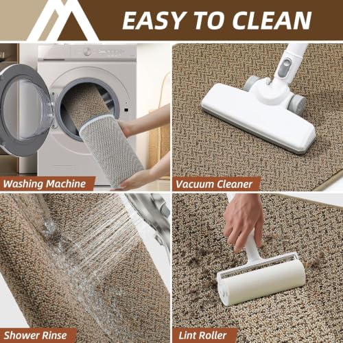 COSY HOMEER 17"x30" Non-Slip Kitchen Rug (Taupe) - image 5