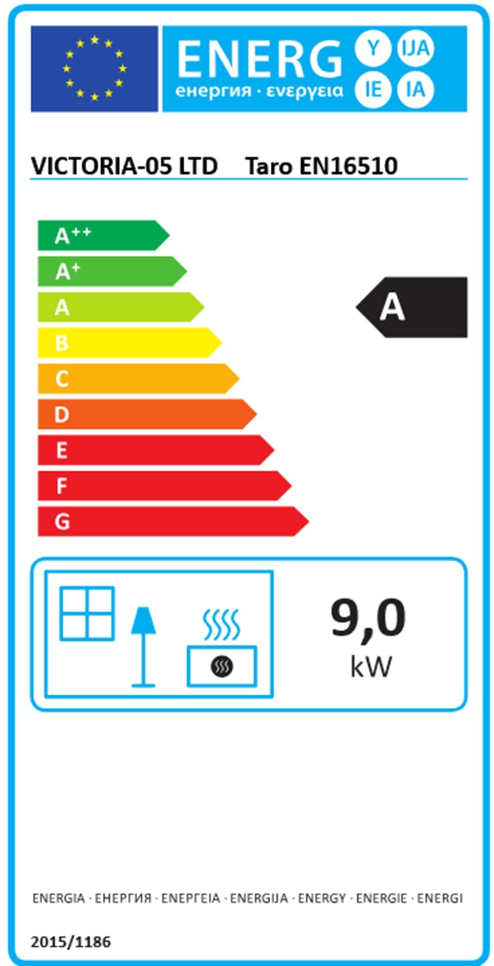 EEK A Kaminofen Victoria Taro, schwarz, dauerbrandfähig – 10kW