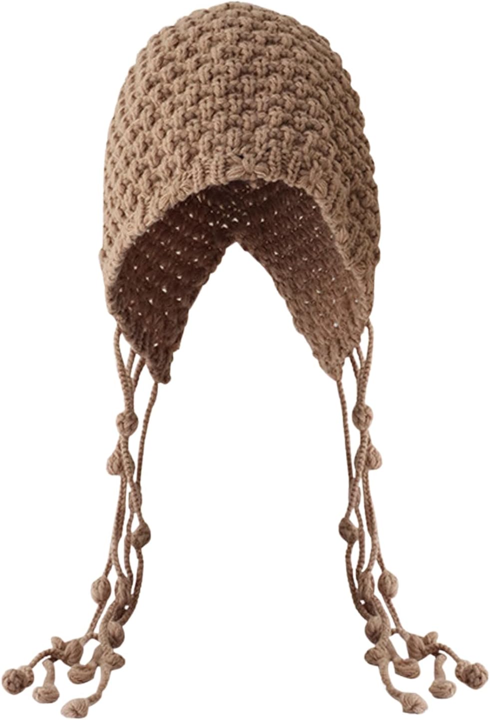 MINGSEECESS Women Girls Knitted Beanie Hat Crochet Braided Knit Warmer Cap Skiing Snowboarding Ear Flap Hats