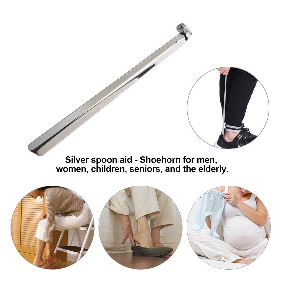 HMTE Calzador de 31,5 Pulgadas para Hombres, Mujeres, niños y Ancianos Calzador de Metal con Mango Largo (B 80CM/31,5 Pulgadas)