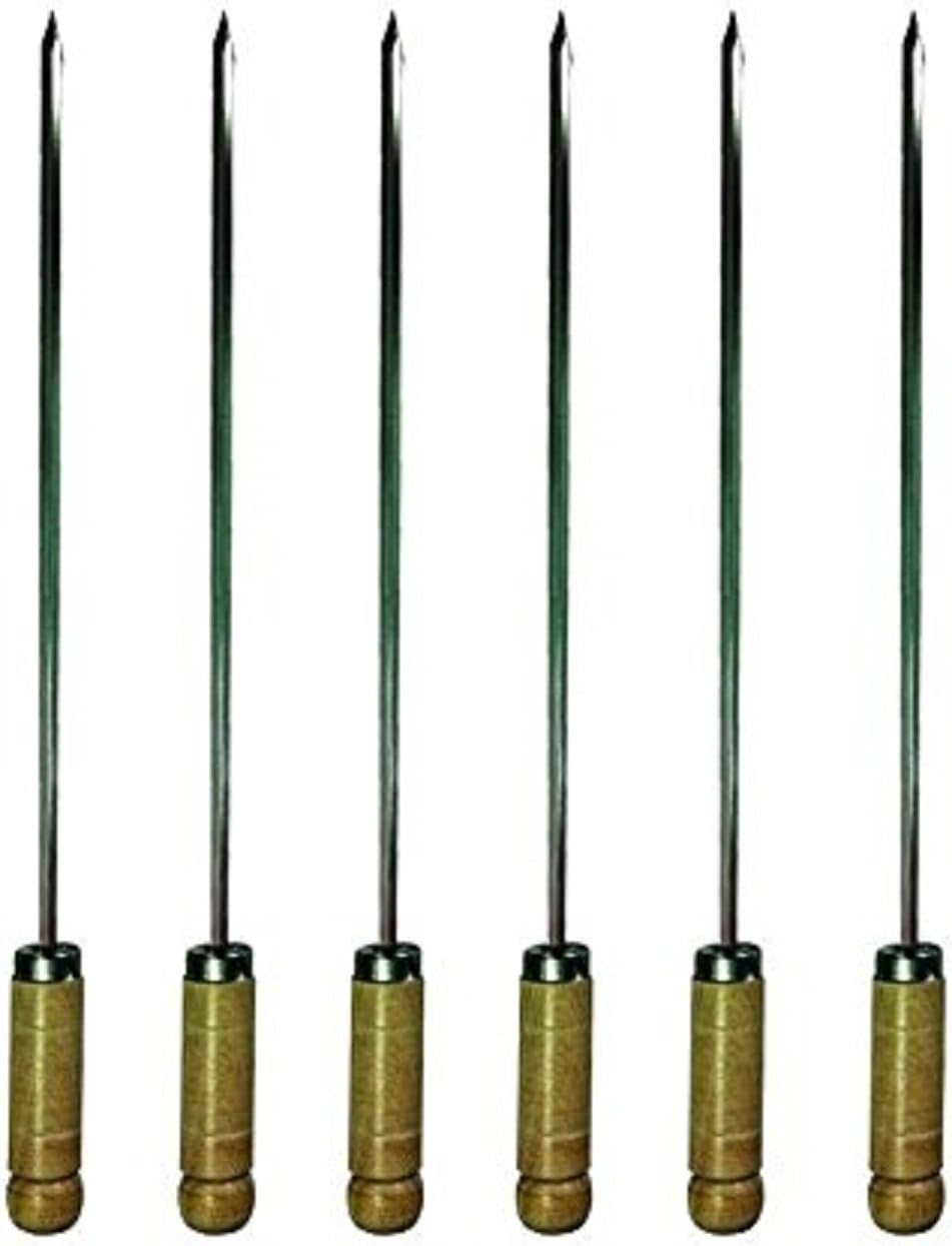 ORANGE CREATIONS Stainless Steel Barbeque Grilling Stick, Multicolour, Pack of 6