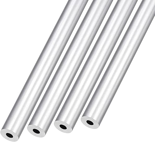 Miniatura 10 de METALLIXITY Tubo de aluminio 6063 (0.276 in de diámetro exterior x 0.157 in de diámetro interior x 11.811 in de largo), 4 piezas, tubo redondo