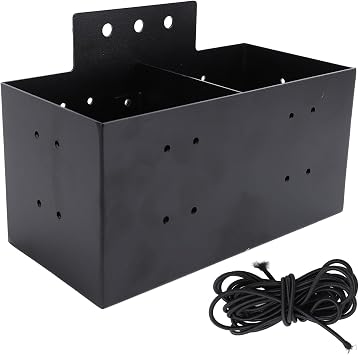 Aluminum Diamond Plate Trailer Tongue Box with Lock and Key Secure Storage Tool Box Organizer for Trailers ATVs RVs and Truck Beds Black