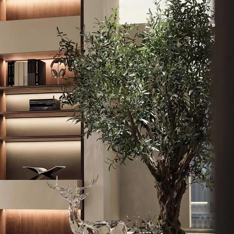 Albero Artificiale Finto ulivo olivoso Finto Seta Finta pianta di olivo pianta Finta Piante in Finto Ufficio casa Soggiorno Arredamento 2m
