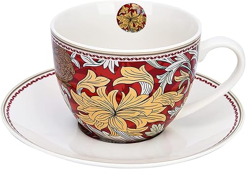 Miniatura 6 de STP J-217528 - Vajilla de porcelana para 4, Morris' Garden, porcelana de hueso, platos llanos, cuencos, platos de postre, tazas con platillo, 20